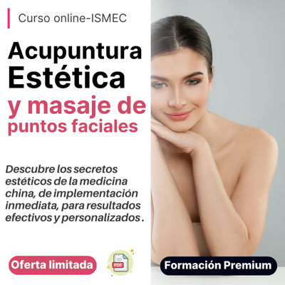 Acupuntura estética y masaje de puntos faciales