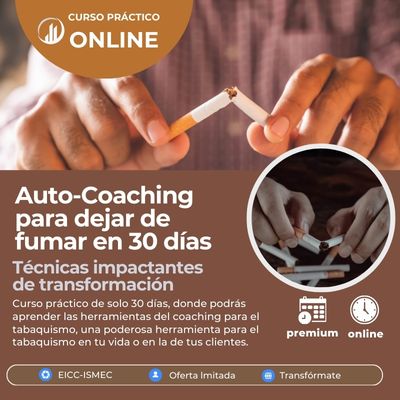 Curso práctico Autocoaching para dejar de fumar en 1 mes