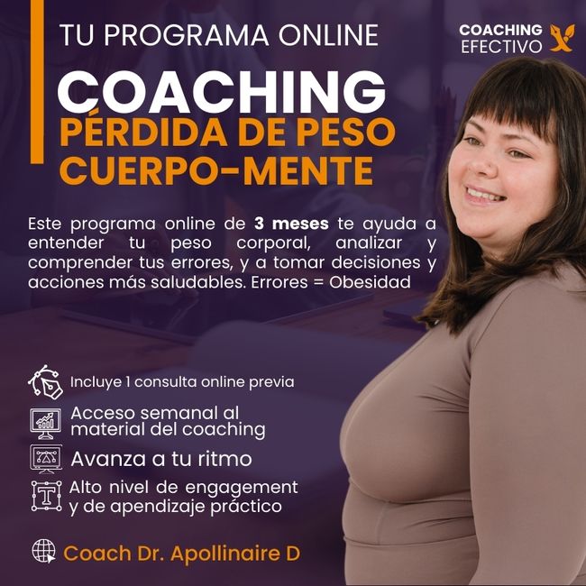 Programa Coaching online - Pérdida de peso consciente