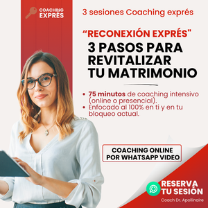 3 sesiones Coaching - "Reconexión Exprés": Revitaliza tu matrimonio
