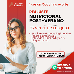 1 sesión Coaching – Reajuste Nutricional Post Verano