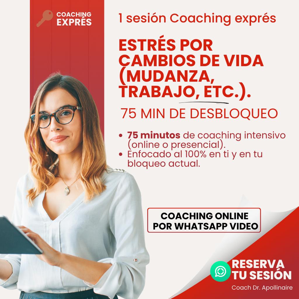 1 sesión Coaching – Gestiona tu estrés por cambio de vida
