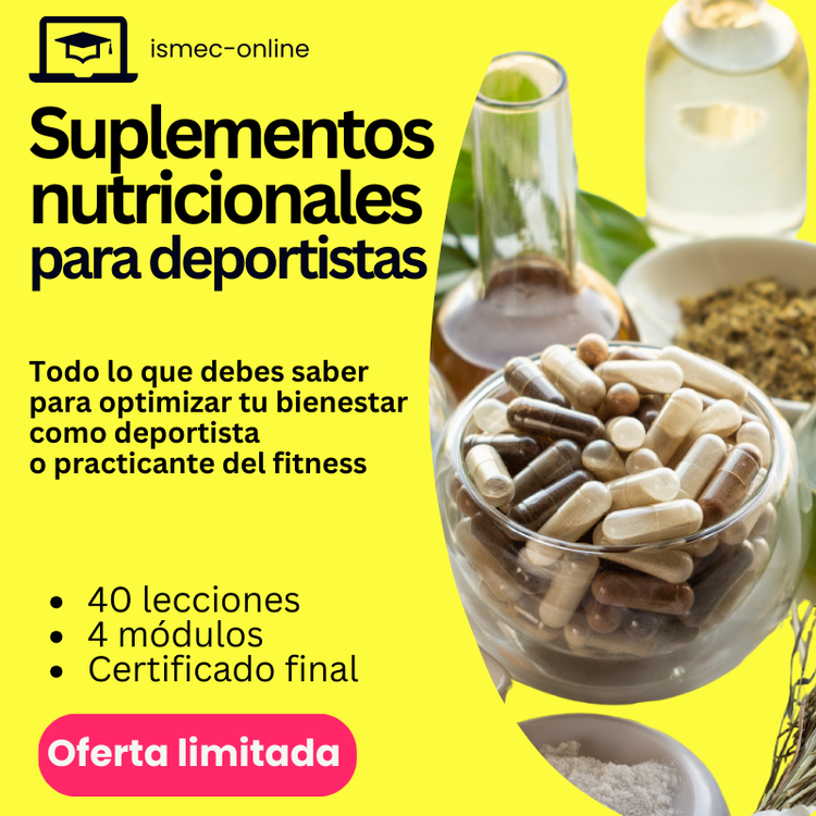 Curso Suplementos nutricionales para  deportistas