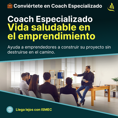 Coach esp. en vida saludable en el emprendimiento